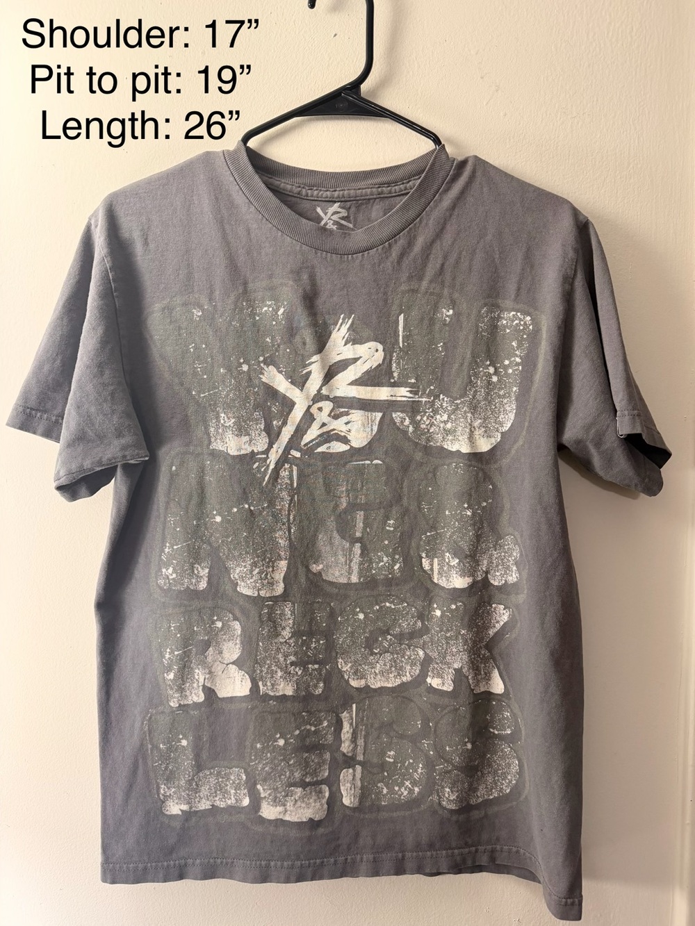 Young & Reckless Men's Gray Short Sleeve Graphic Tee